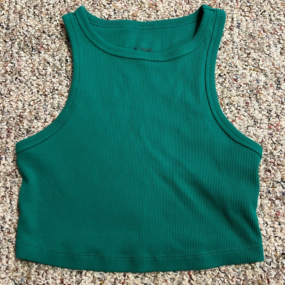 green crop top